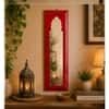 Desert Art MDF Handpainted Rajasthani Jharokha Wall Frame 7 x 25 Inch in Red Colour