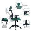 Dreaceo High Back Ergonomic Chair in Dark Green Colour