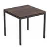 Holven 4 Seater Square Dining Table Brown Maple & Black