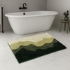 Luxe Home Canada Waves Microfiber Bath Mat (40x60 cm) Green