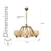 Lorena 5 Light Brass Finish Modern Chandelier