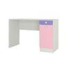 Celestia Kids Study Desk with Shuttered Cabinet and Drawer in English Pink Persian Lilac Colour