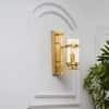 Hayward Brass and Glass Wall Light