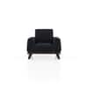 Granada Premium 1 Seater Fabric Sofa in Deep blue velvet Colour
