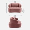 Henry Velvet 1 Seater Sofa Peach color