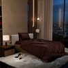 Stoa Paris Comforter for Single Bed, 300TC Satin Comforters in Chocolate Chocolate