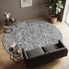 Neulooms Handloom Knotted Reversible Flatweave Round Rug Olive Green or Ivory 4ft