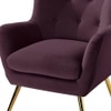 Dawson Solid Wood Accent Chair in Purple Colour