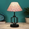 Heidi Multicolor cotton Table lamp with Iron Base