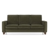 Apollo Neo  High Back 3 Seater  Fabric Sofa In Deep Olive Velvet Colour