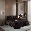Stoa Paris Noir Rouge Satin Bedsheet for Super King Size Bed  Satin Noir Collection