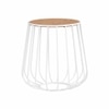 Scandinavian Gabbia Round Side Table White Matte Finish