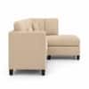 Nova 3 Seater L Shaped Sectional Sofa Right Chaise and Ottoman Beige