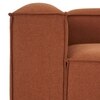 Elegantedge Wood Left Aligned 2-Seater With Upholstery Non Storage Sofa In Brown Colour