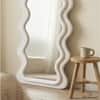 The Artment Beige Ripple Edge Unbreakable Floor Mirror For Home (170 X 70 CM)