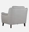 Alexa Single Seater Leather Sofa in Light Grey
