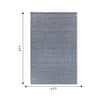 Jaipur Rugs Soft Liner Striping Wool And Viscose 6x9 Feet Milky Blue And Ink Blue Carpet