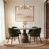 Massa Solid Wood And Sanwar 4 Seater Round Dining Table In Danish Walnut Finish