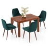 Atlas Solid Wood 4 Seater Dining Table With Rickman Lounge Chairs