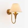 Devansh Metal Electric Wall Light in Antique Gold Colour with White Shade Count of 2 Lights