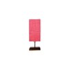 Emile Pink Jute table lamp with Square Brown Wood Base
