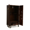 D'Dass Big Dark Mdf and Sheesham Wooden Pooja Cabinet With Door