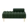 Doe Buck Luxury Boucle Accent Lounge Chair in Green Colour with Gold Metal Legs