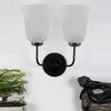 Devansh Metal Electric Wall Light in black Colour with White Shade Count of 2 Lights