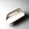 The Scoop Metal Settee in White Colour