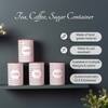 Elegant Striped Jars And Canister Set Of 4 For Tea Coffee Sugar And Namkeen
