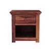 Happu Solid Wood Bedside Table in Teak Finish