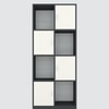 8 Shelves Semi Open Multipurpose Matrix Kitchen Cabinet In Highland Pine & Slate Grey Finish