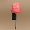 Devansh Metal Electric Wall Light in Black Colour with Pink Shade Count of 1 Light