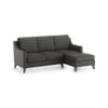 Abbey Sectional Sofa (Colour : Steel, Cushion : Soft, Seater : Right Aligned 2 Seater + Right Aligned Chaise)