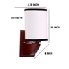 Devansh Solid Wood Electric Wall Light in White Colour with White Shade Count of 1 Light