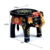 Desert Art Wooden Black Elephant Flower Pot Stand 6 Inch