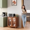 Stellar Multipurpose Storage Cabinet (Medium Size, Teak Brown)