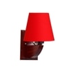 Devansh Solid Wood Electric Wall Light in Red Colour with Red Shade Count of 1 Light