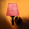 Devansh Metal Electric Wall Light in Gold Colour with Pink Shade Count of 1 Light