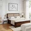 Briarwood Hydraulic Solid Wood Bed King Size in Provincial Teak Finish