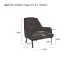 Scandinavian Brixton Lounge Chair Brown Matte Finish