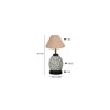 Jacqueline Beige Jute Glass Table lamp with Iron Base