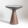 Chloe Marble Coffee Table In Light Brown Finish