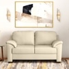 Farina 2 Seater Premium Italian Leather Sofa In Creme Fraiche
