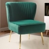 Fission Fabric Accent Chair in Green Colour