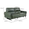 Vivian Three Seater Motorized Leather Recliner in Hunter Green Colour