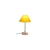 Cillian Yellow Fabric Shade Table Lamp with Steel Steel Base