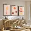 The Castle Decor Boho Abstract Botanical Wall Art Set of 3 Design 6 11x17 Inch