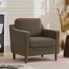 Menta Boucle Fabric Lounge Chair in Brown Colour