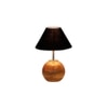 Black cotton with Natural Wood Table Lamp